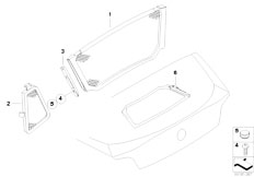 E85 Z4 2.5i N52 Roadster / Sliding Roof Folding Top Wind Deflector