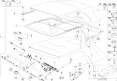 E46 M3 S54 Cabrio / Sliding Roof Folding Top/  Folding Top Eh