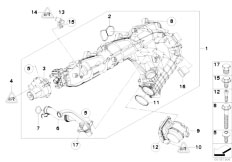 E91N 330xd N57 Touring / Engine/  Intake Manifold Agr With Flap Control