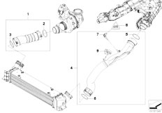 E91N 330xd N57 Touring / Engine/  Intake Manifold Supercharg Air Duct Agr