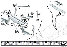 F01 750i N63 Sedan / Vehicle Trim/  Reinforcement Body