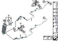 F01 750i N63 Sedan / Radiator Heat Exch Transmission Oil Cooler Line