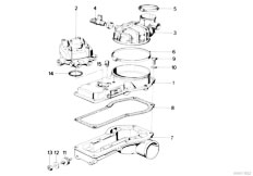 E12 518i M10 Sedan / Fuel Preparation System/  Volume Air Flow Sensor