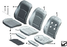 F02 740Li N54 Sedan / Seats Upholstery Parts For Front Seat