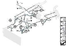 F01 750i N63 Sedan / Radiator Cooling System Water Hoses Charge Air