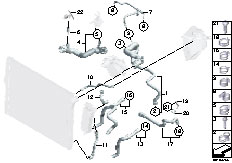 F01 750i N63 Sedan / Radiator/  Cooling System Water Hoses