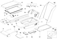 E65 760i N73 Sedan / Seats/  Rear Seat Centre Armrest