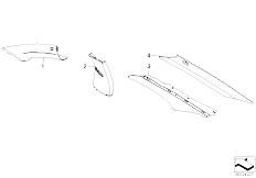 E66 760Li N73 Sedan / Individual Equipment/  Individual A B C Pillar Covers Top