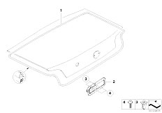 E85 Z4 M3.2 S54 Roadster / Vehicle Trim/  Single Components For Trunk Lid