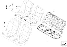 E60 M5 S85 Sedan / Seats/  Seat Rear Basic Version