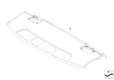 E65 740i N62N Sedan / Individual Equipment/  Individual Rear Window Shelf Alcantara