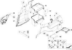 E46 330Ci M54 Coupe / Vehicle Trim/  Lateral Trunk Floor Trim Panel