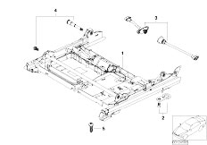 E65 730i M54 Sedan / Seats/  Front Seat Rail