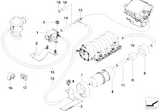 E53 X5 4.6is M62 SAV / Engine/  Air Pump F Vacuum Control