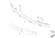 E61 530d M57N Touring / Vehicle Trim/  Carrier Bumper Front