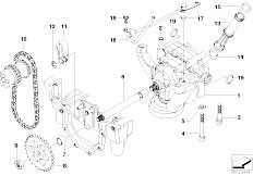 E52 Z8 S62 Roadster / Engine Lubrication System Oil Pump With Drive