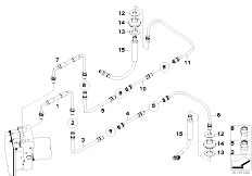 E64 630i N52 Cabrio / Brakes/  Brake Pipe Rear