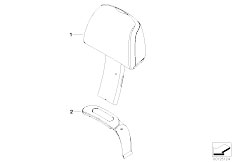 E52 Z8 S62 Roadster / Individual Equipment Individual Sports Seat Headrest