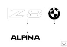 E52 Z8 S62 Roadster / Vehicle Trim/  Emblems Letterings