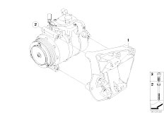 E91 335d M57N2 Touring / Heater And Air Conditioning/  Climate Compressor Supporting Bracket