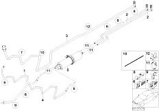 E65 735i N62 Sedan / Fuel Supply/  Fuel Pipes And Fuel Filters
