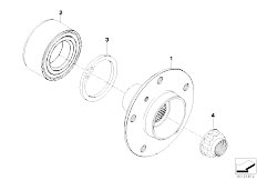 E68 Hydrogen 7 N73 Sedan / Rear Axle/  Side Shaft Wheel Bearings