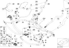 E66 750Li N62N Sedan / Steering/  Power Steering Oil Pipe Dynamic Drive-2