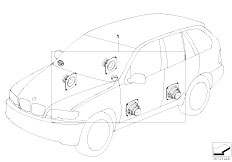 E53 X5 3.0i M54 SAV / Audio Navigation Electronic Systems Sound Modul System-2