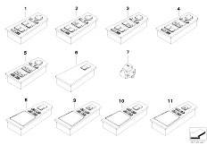 E67 745LiS N62 Sedan / Vehicle Electrical System Switch F Window Lifter Mirror