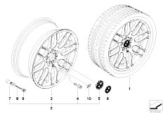 E46 M3 S54 Cabrio / Wheels/  Bmw Light Alloy Wheel M Cross Spoke 163