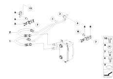 E65 730i M54 Sedan / Radiator Transmission Oil Cooler Line