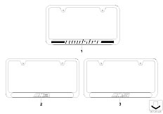 E85 Z4 3.0i M54 Roadster / Universal Accessories Stainless Steel License Plate Frame