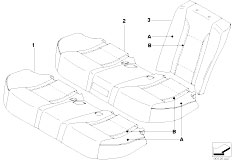 E66 745Li N62 Sedan / Individual Equipment/  Indiv Cover Basic Seat Rear U7