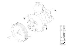 E65 730i M54 Sedan / Steering/  Power Steering Pump Dynamic Drive