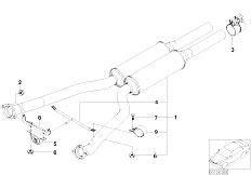 E66 760Li N73 Sedan / Exhaust System Front Silencer