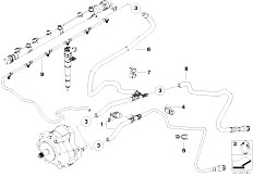 E46 330xd M57N Touring / Fuel Preparation System/  Fuel Lines