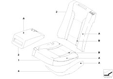 E66 745Li N62 Sedan / Individual Equipment/  Indiv Cover Comfort Seat Rear U7