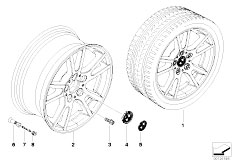 E83 X3 2.5i M54 SAV / Wheels/  Bmw Alloy Wheel Double Spoke 148