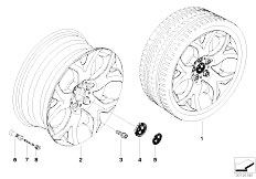 E83 X3 2.5i M54 SAV / Wheels/  Bmw La Wheel Y Spoke 114
