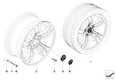 E83N X3 2.0i N46 SAV / Wheels/  Bmw La Wheel Double Spoke 112