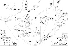 E66 730Li M54 Sedan / Steering/  Power Steering Oil Pipe Dynamic Drive-2