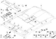 E67 745LiS N62 Sedan / Vehicle Trim/  Headlining Handle