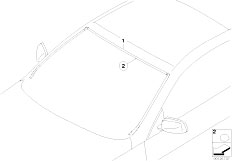 E64N 635d M57N2 Cabrio / Vehicle Trim Glazing Single Parts