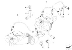 E65 730i M54 Sedan / Exhaust System/  Lambda Probe Fixings