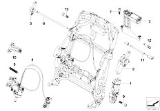 E66 740Li N62N Sedan / Seats/  Seat Front Backrest Electr