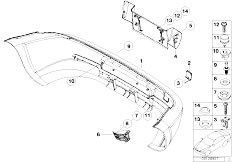 Z3 Z3 1.9 M44 Roadster / Vehicle Trim/  Bumper Trim Panel Rear