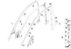 E61 525d M57N Touring / Vehicle Trim/  Exterior Covers Door Front