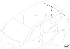 E83N X3 2.0d M47N2 SAV / Vehicle Trim/  Glazing