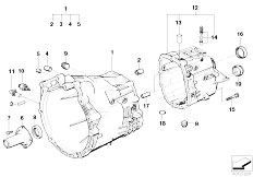 E46 330Ci M54 Coupe / Manual Transmission Gs5s31bz Smg Housing And Mounting Parts