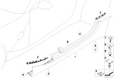 E86 Z4 M3.2 S54 Coupe / Vehicle Trim/  Door Sill